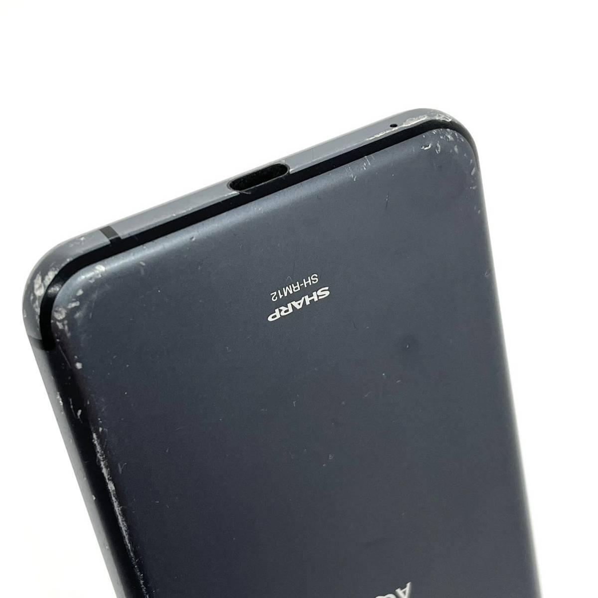 ジャンク AQUOS sense3 lite SH-RM12 ブラック 楽天 SIMフリー 64GB