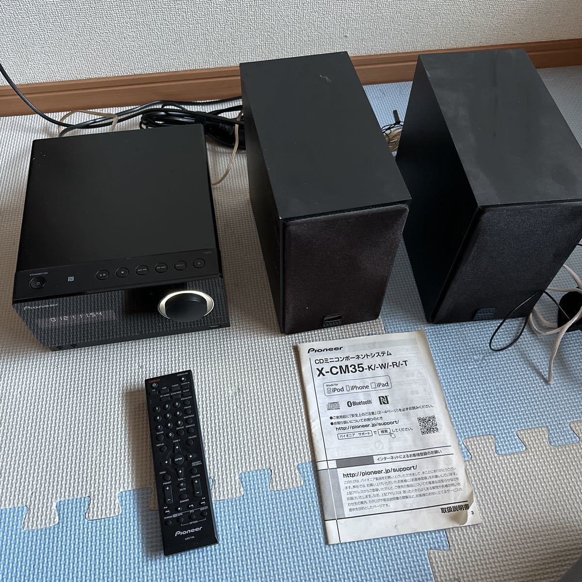 Pioneer パイオニア X-CM35-k CDコンポ S-CM35-K Bluetooth リモコン