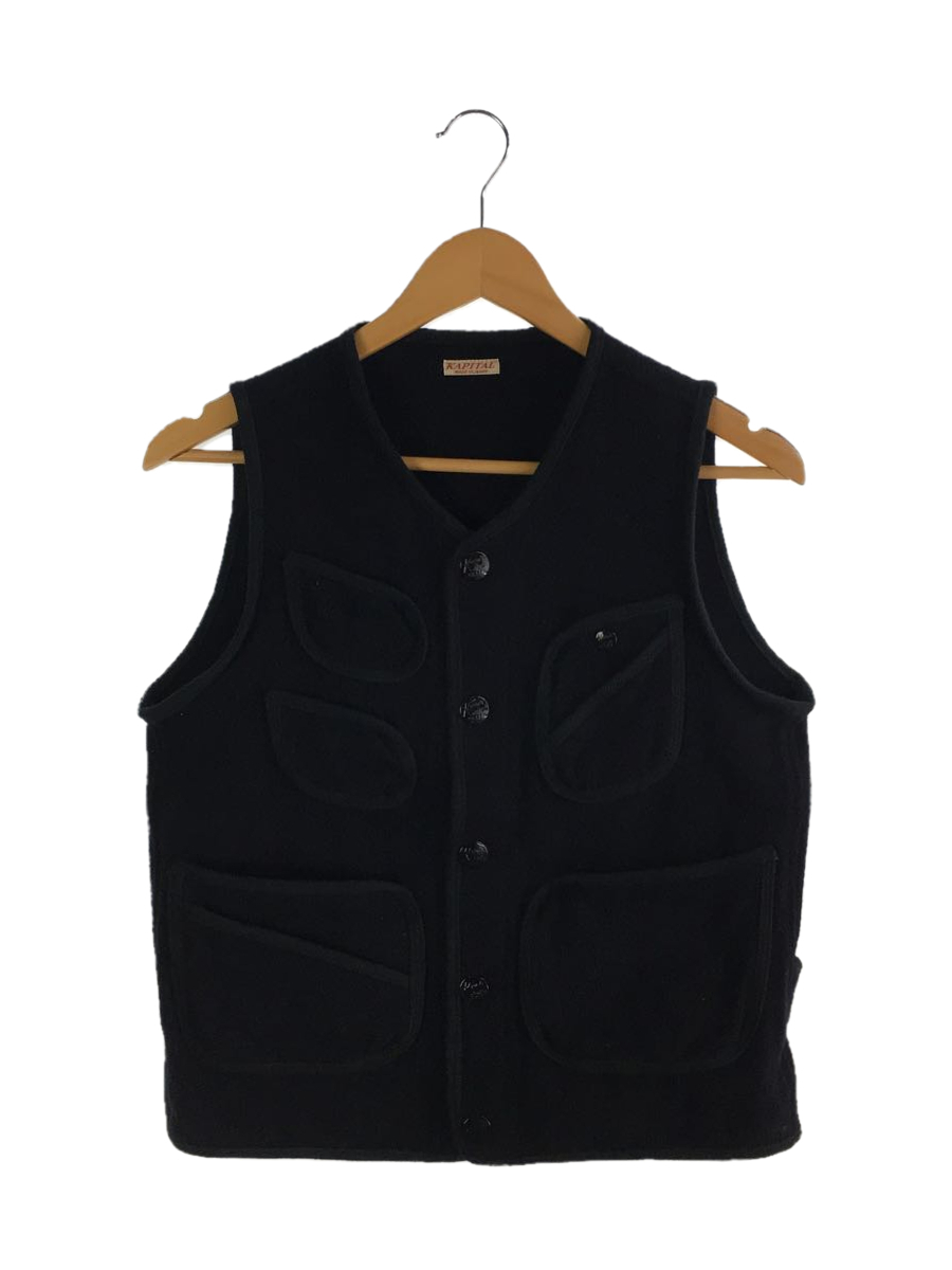 KAPITAL◆ベスト/1/ウール/NVY/無地