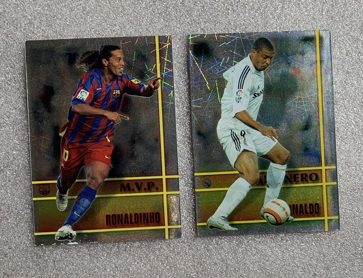 超レア Ronaldinho / Ronaldo Foil MC Mundicromo 2006 パラレル ロナウド ロナウジーニョ 限定 サッカー カード まとめ売り