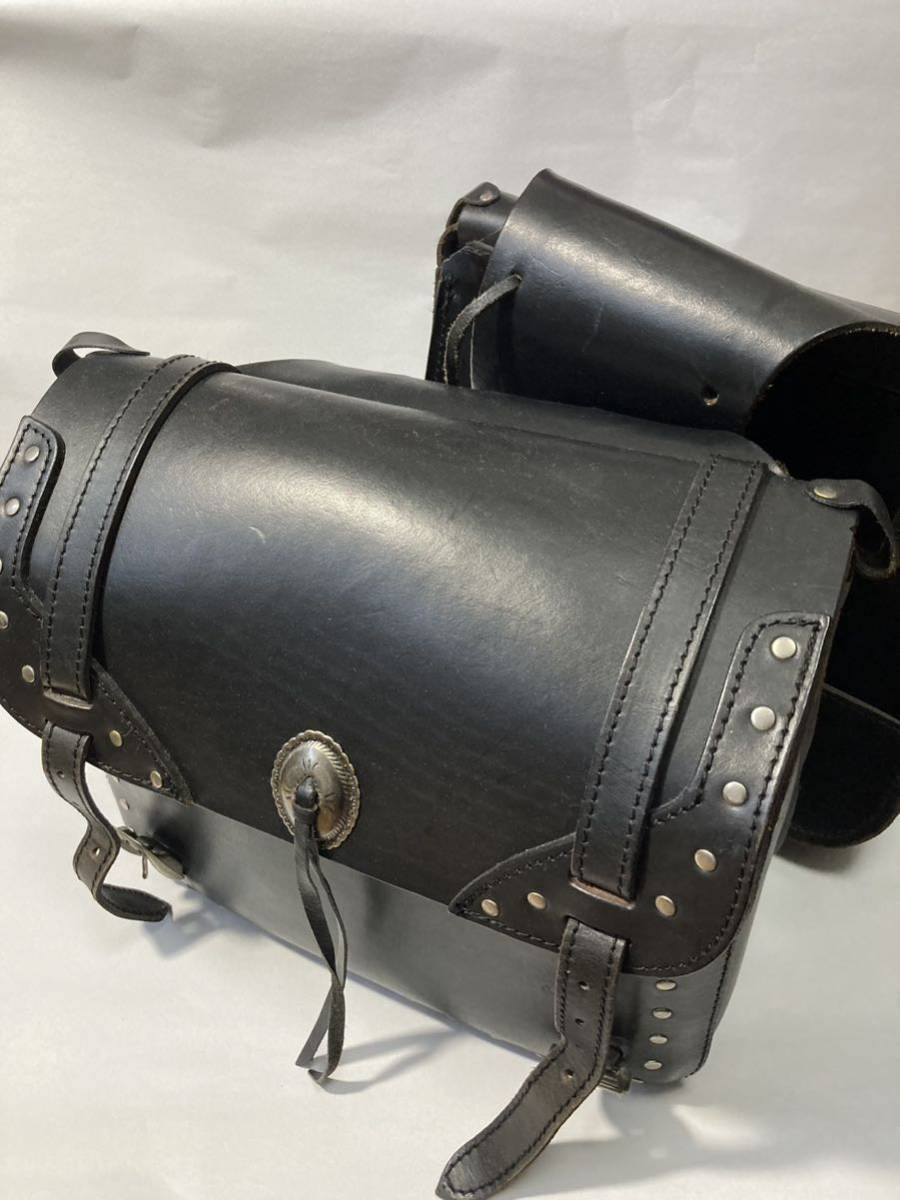 サドルバッグ　サイドバッグ　本革　中古品