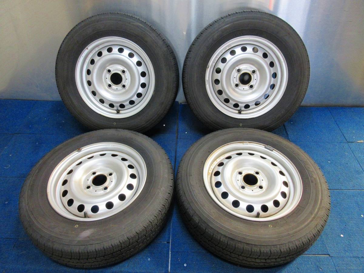 正規品 9分山 21年製 トーヨーV-02e 165R14LT 6PR 日産純正スチールホイール 14&times;5J 4H-100 4本セット D769(ラジアルタイヤ)｜売買されたオークション情報、yahooの商品情報をアーカイブ公開 - オークファン 4穴