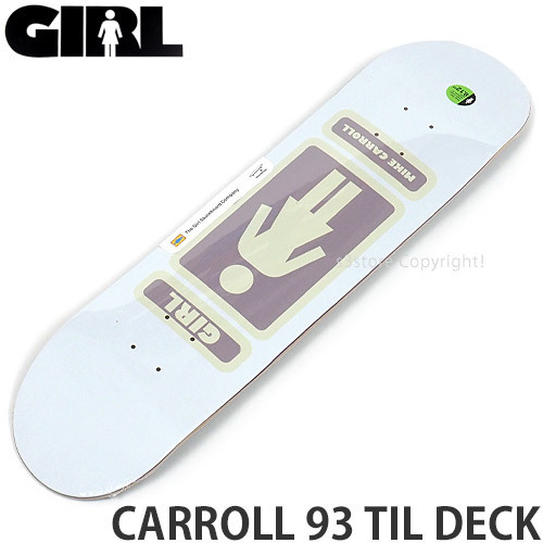 1円～ GIRL CARROLL 93 TIL DECK 8.125 X 31.625 ガール キャロル 93 ティル デッキ スケートボード スケボー 板 初心者 [同梱不可]