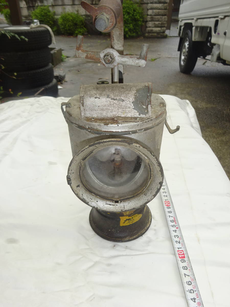 国鉄　ガス式合図灯　蒸気機関車時代？（カーバイトガスにて点灯）