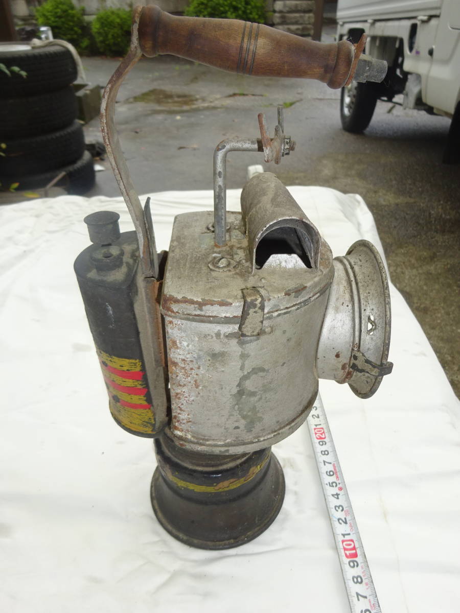 国鉄　ガス式合図灯　蒸気機関車時代？（カーバイトガスにて点灯）