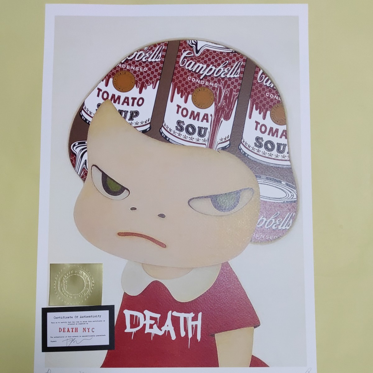 DEATH NYC 世界限定100枚 アートポスター 奈良美智 NARA YOSHITOMO 