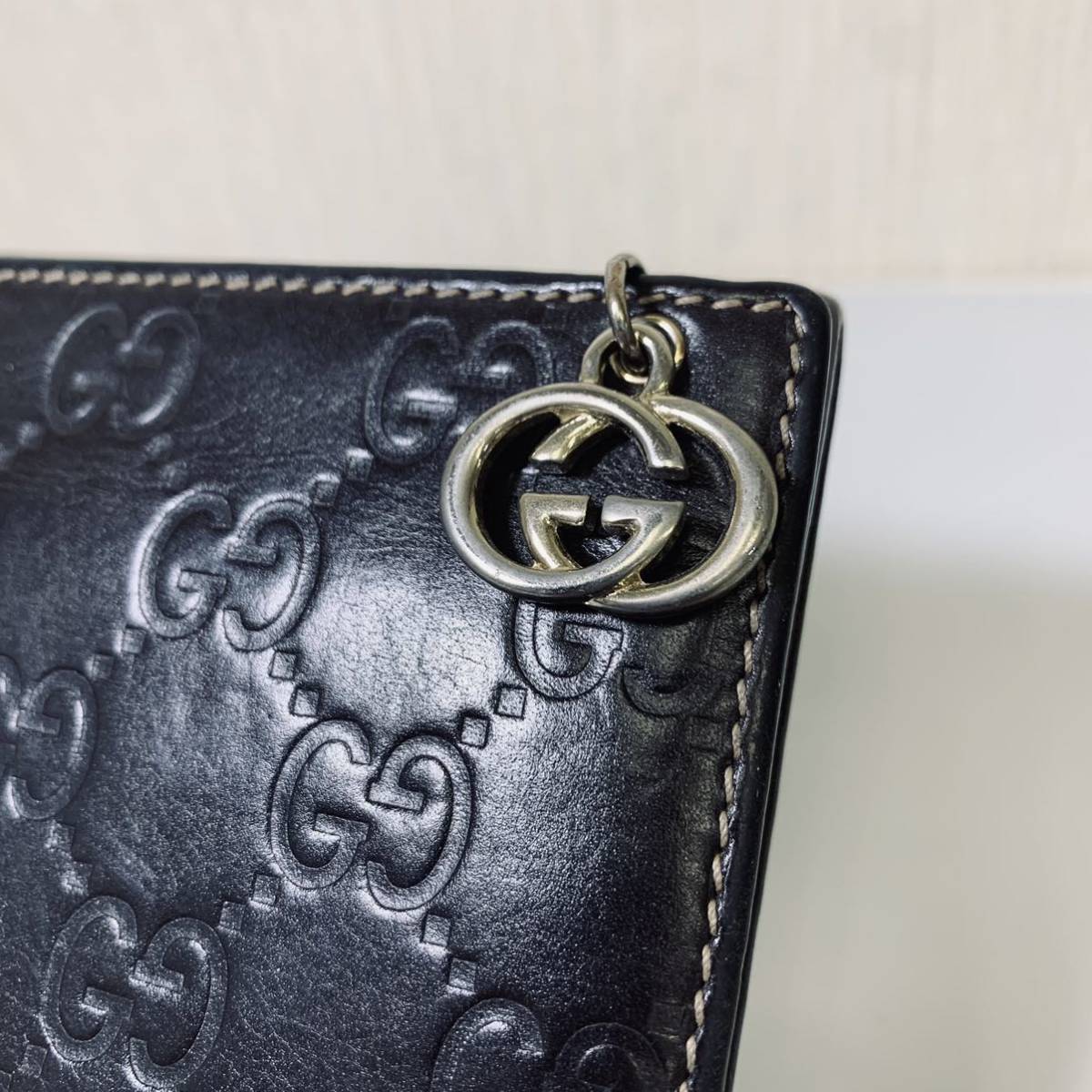 GUCCI グッチ グッチシマ ロゴチャーム 長財布 ロングウォレット 高級 