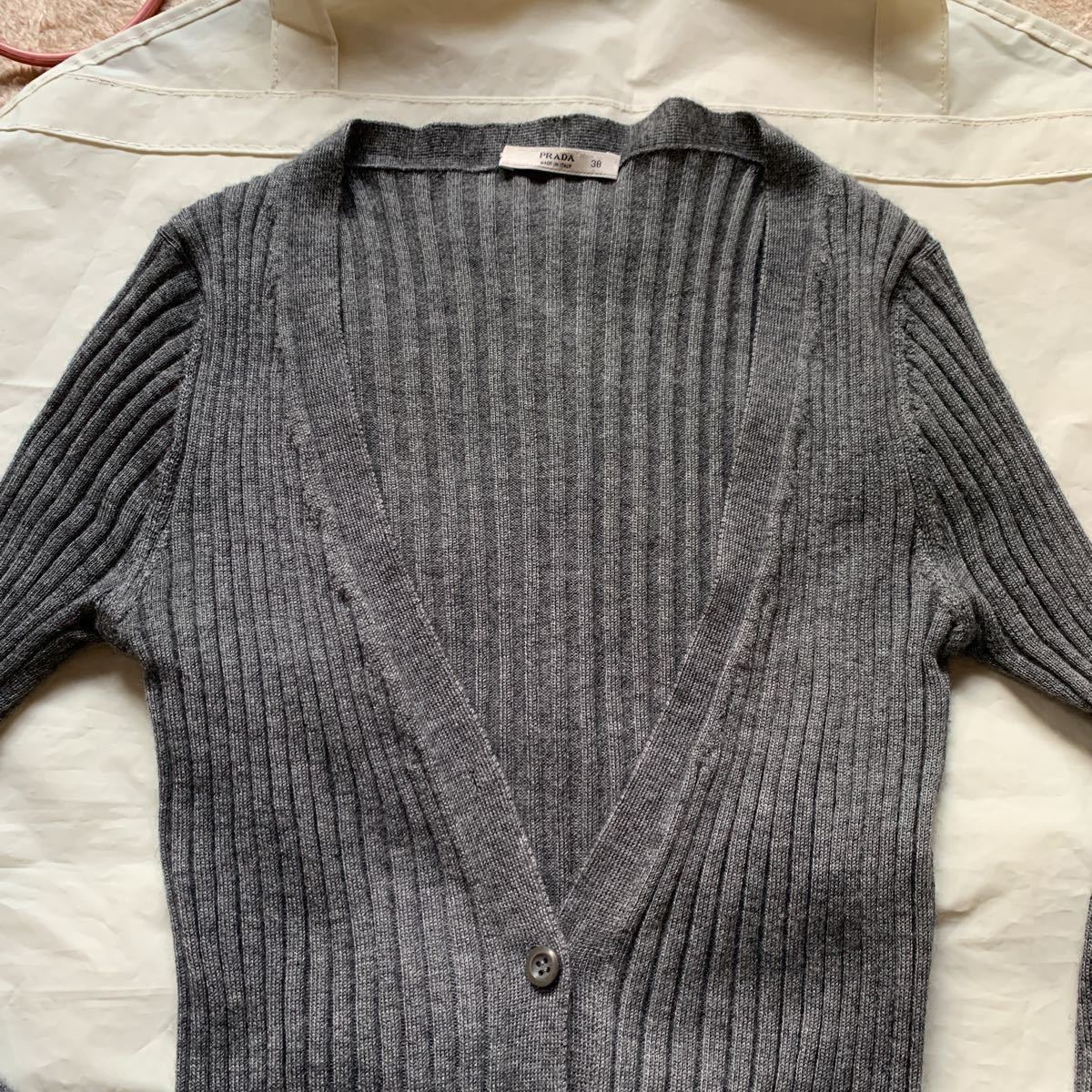 PRADA プラダ　ニットカーディガン シルクカシミア　38 中古・古着通販PRADA