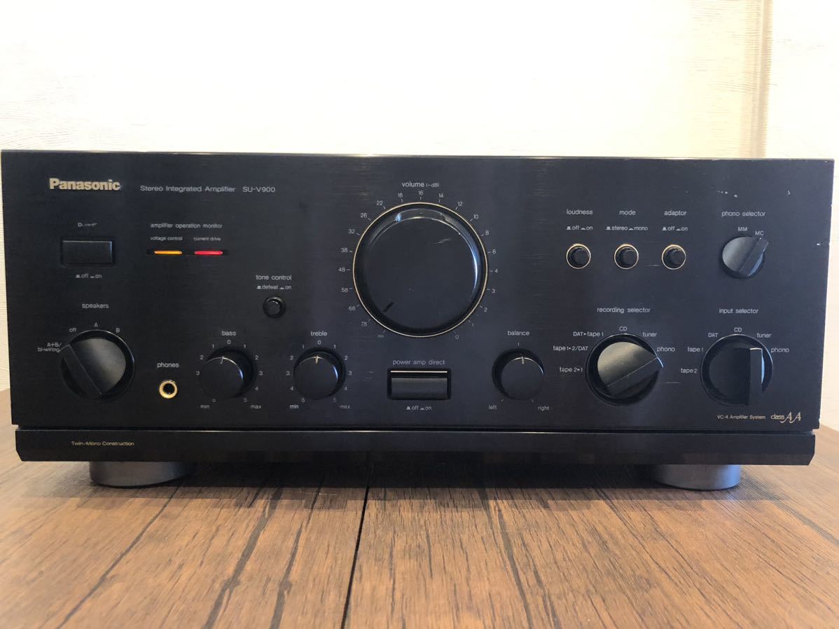 Panasonic プリメインアンプ SU-V900 通電音出し確認済(難あり