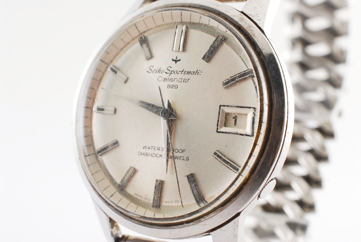 稼働品 セイコー スポーツマティック カレンダー 自動巻き メンズ 腕時計 7625-8961 SEIKO