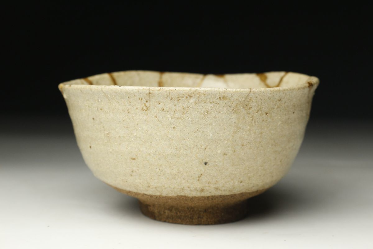 LIG】古唐津 道納屋窯 茶碗 茶道具 時代箱 古美術品 コレクター収蔵品 [.