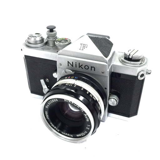 1円 Nikon F アイレベル NIKKOR-H Auto 1:2 50mm 一眼レフ フィルム