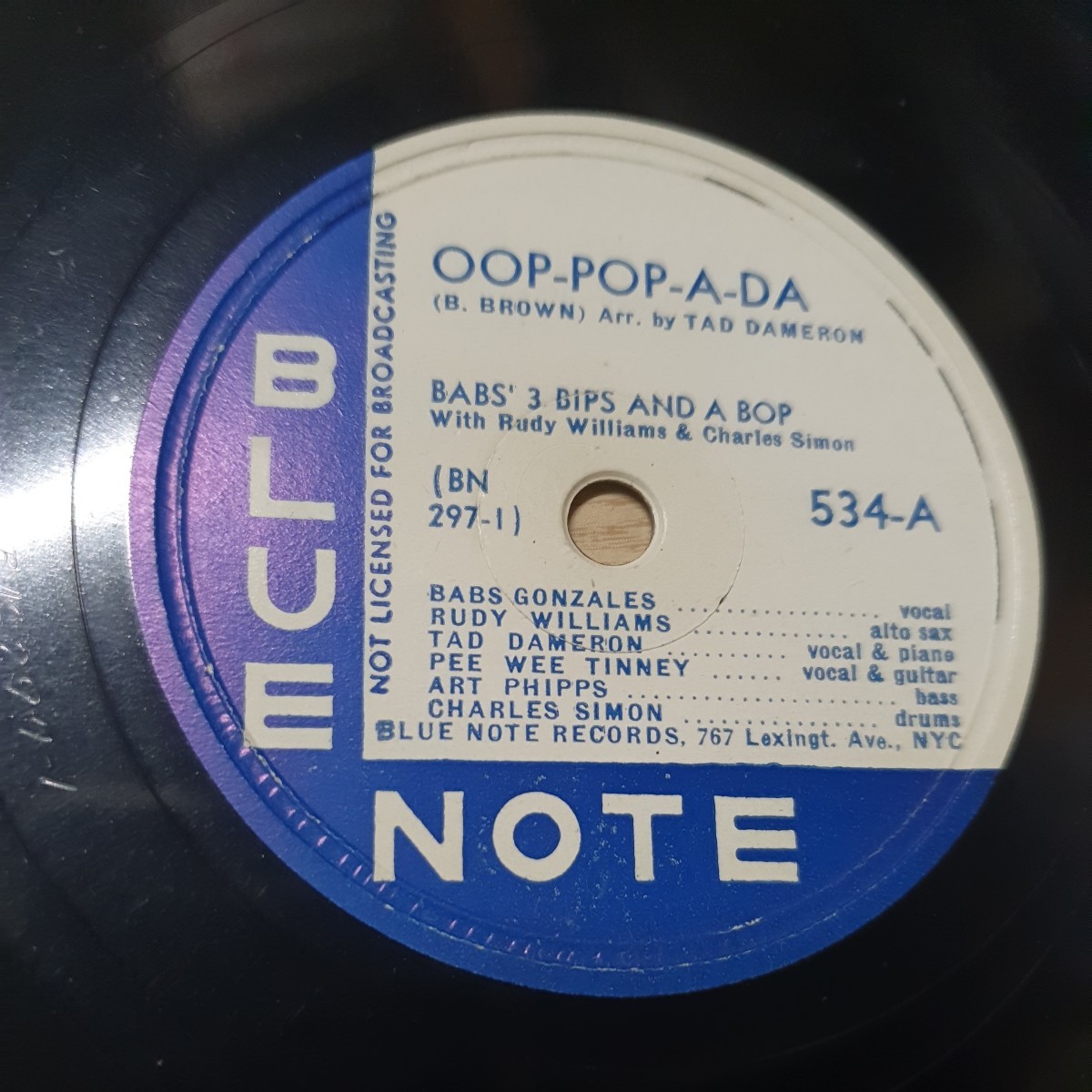 米ブルーノート10吋SP！BABS'3 BIPS and A BOPの演奏によるサヴォイでストンプ他！美盤！
