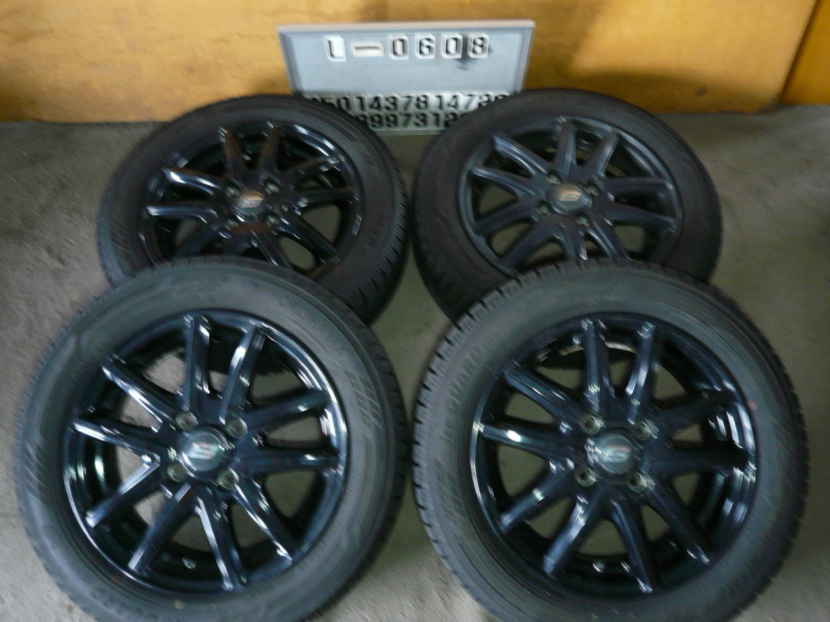 L-0608スタッドレス屋155/65R14アルミ付き4本（4.5J 100 4穴 +44)⑮