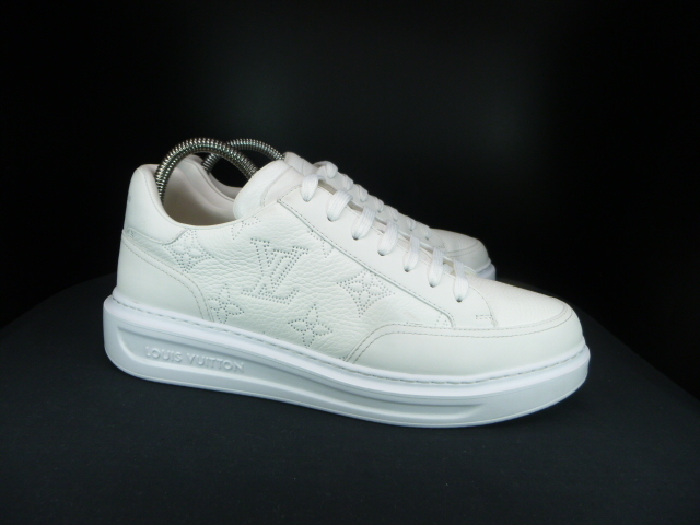 ◆本物保証◆ルイ・ヴィトン◆2023年(138，600円)◆メンズ/ビバリーヒルズ/スニーカー/レザー/シューズ/革/靴/白/27.5㎝前後★☆美品☆★