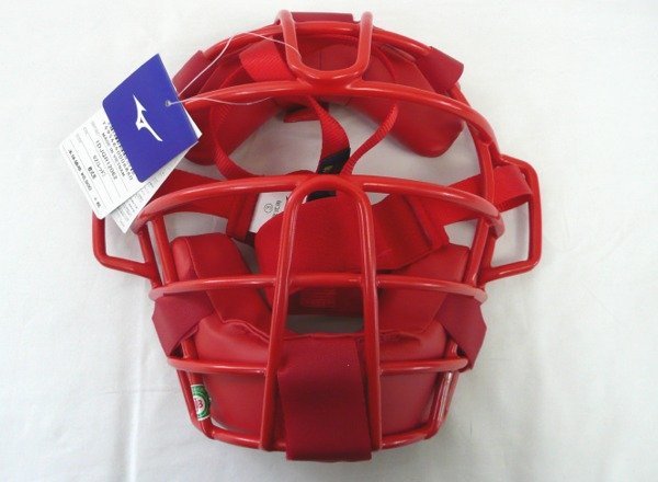 ☆☆MIZUNO ミズノ　軟式マスク　62(レッド)　1DJQR12062　捕手/審判員兼用　定価 6，900☆未使用品