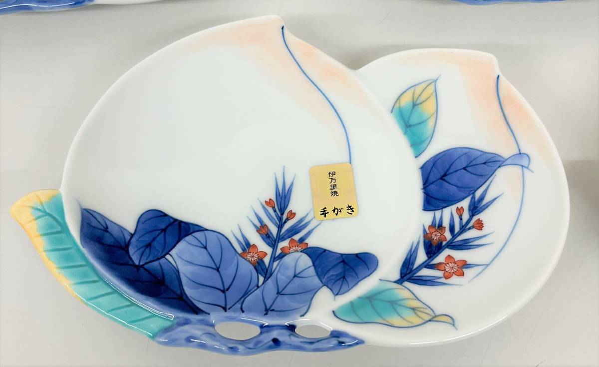 伝統工芸 工芸品 工芸美術 ＊畑萬陶苑 鍋島焼 藩窯 深錦桃皿 ＊銘々皿 