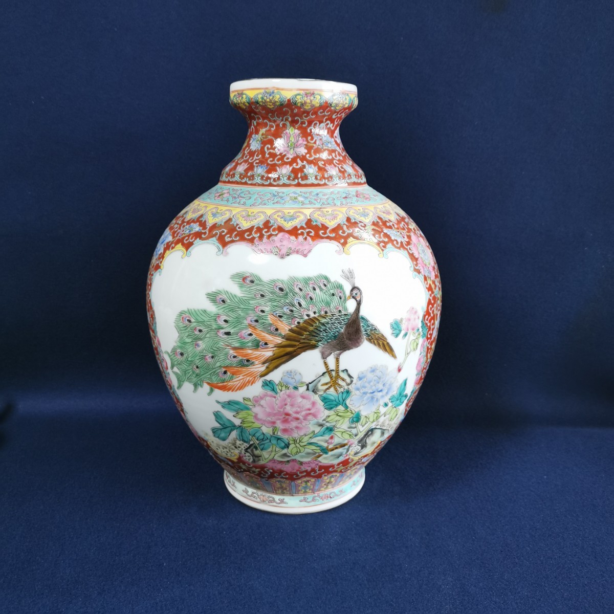中国 粉彩花鳥紋瓶 1970年代ー80年代 Diddenantiques 景德镇瓷器1970年代-