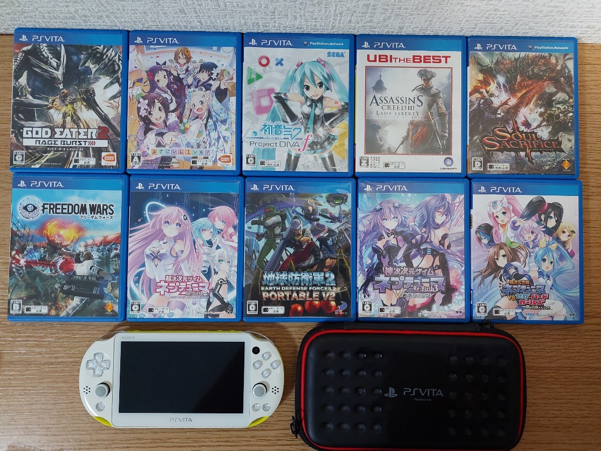 PSVITA本体+ソフト10枚セット/ネプテューヌ/地球防衛軍/フリーダム 