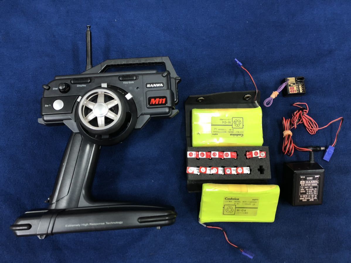 SANWA RC ラジコン 送信機 M11 40MHz 受信機 RX-431 クリスタル 付