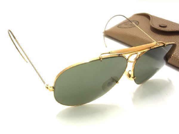 1円 Ray-Ban レイバン B&L ボシュロム ヴィンテージ USA シューター 10K 10金 サングラス メガネ 眼鏡 ゴールド系 BD1121ヌN