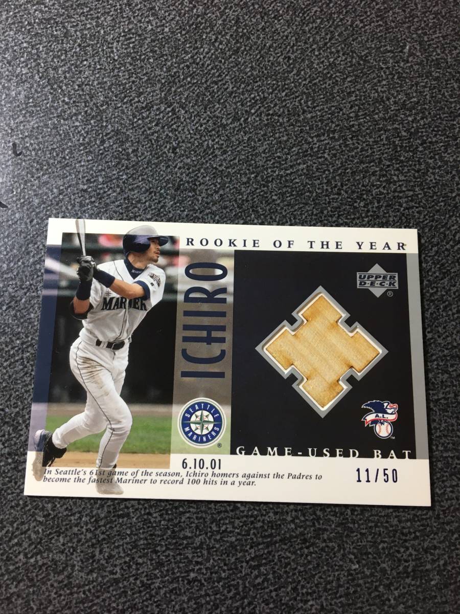 2001Upper Deck ボーナスパック イチローバットかーど50シリ