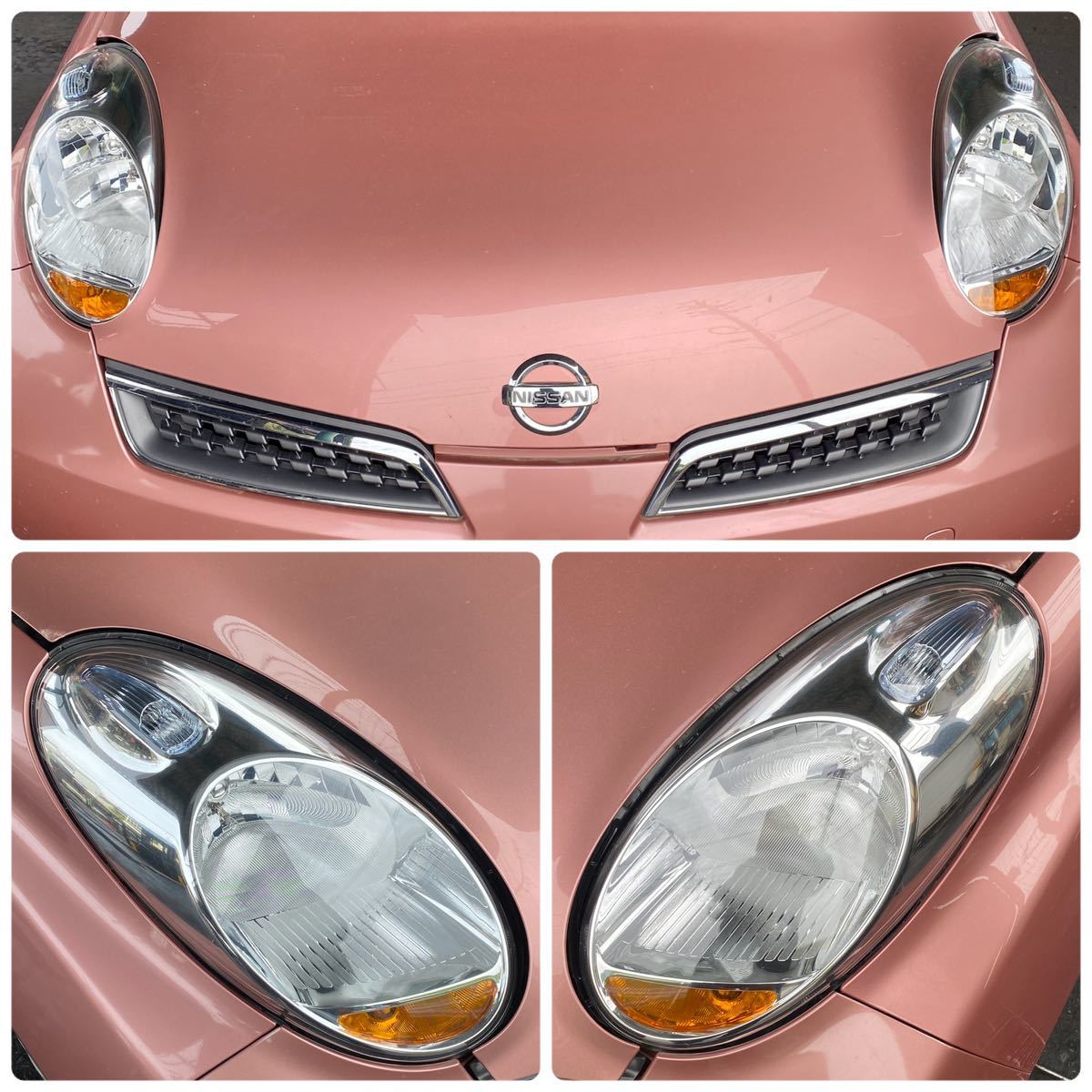 良品 日産 マーチ AK12 後期 純正ヘッドライト ハロゲン 左右 ICHIKOH