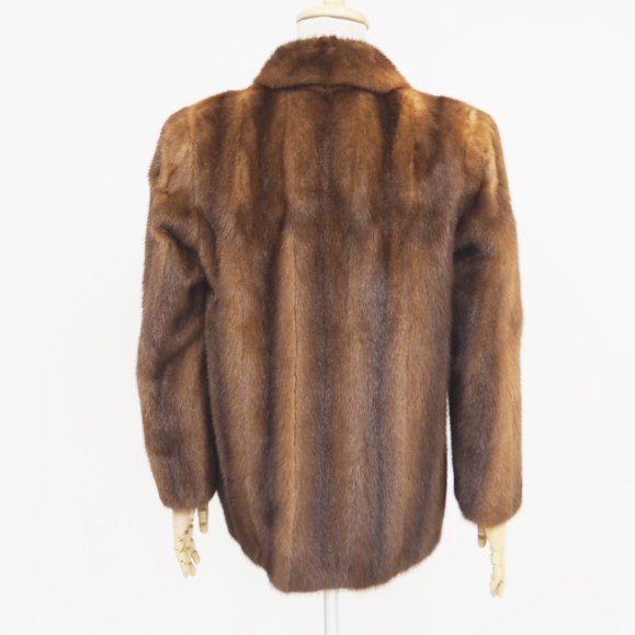 美品【 LUPIAN FUR☆ベーシック 】高級毛皮 デミバフミンク◇ハーフ 