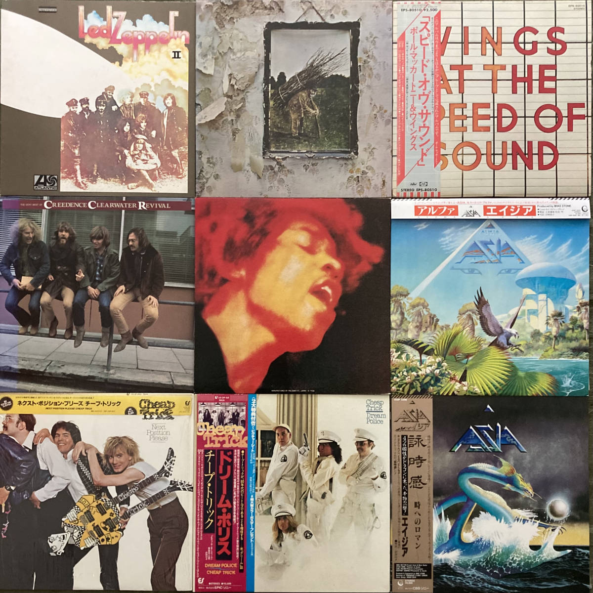 日本盤多》洋楽ロックLP45枚〜LED ZEPPELIN/SANTANA/Jimi Hendrix