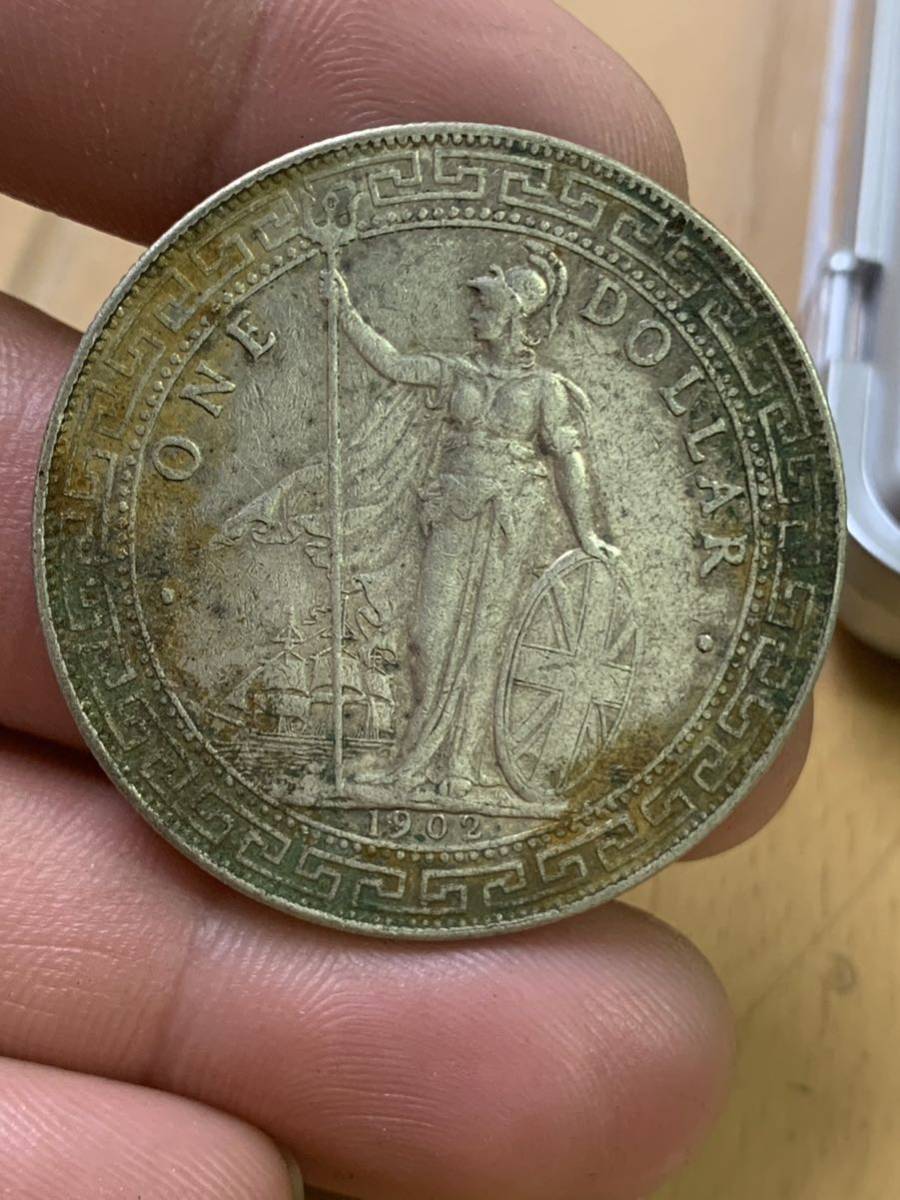 中国　古銭　銀貨　イギリス 香港 貿易銀 壹圓 銀貨　銀貨保証