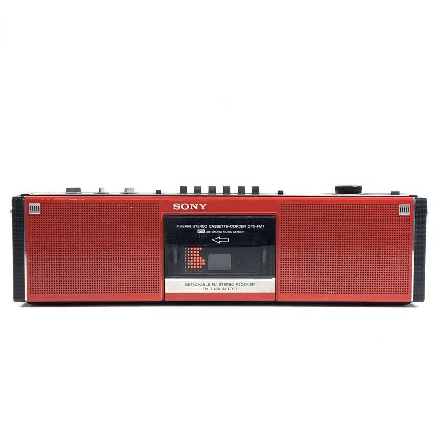 (中古)SONY CFS-FM7 カセットデッキ FMレシーバー付き 中古)SONY CFS-FM7 カセットデッキ FMレシーバー付き