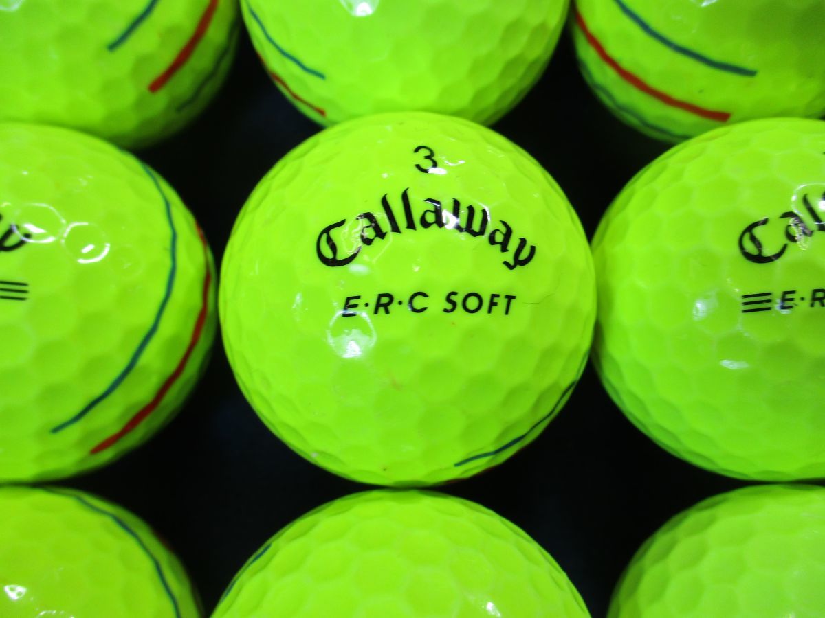 1571【特A級】キャロウェイ Callaway ERC SOFT トリプルトラック [イエロー] 20個