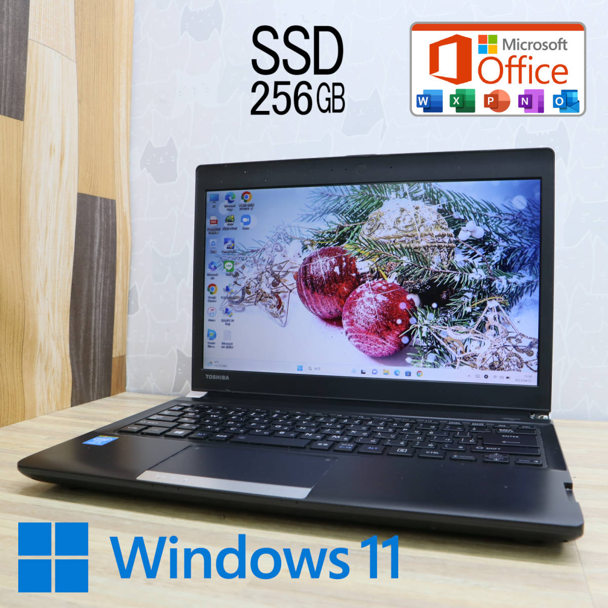 ★美品 高性能4世代i5！新品SSD256GB★Dynabook R734M Core i5-4310M 高速転送！Bluetooth 無線 Win11 MS Office★P49943