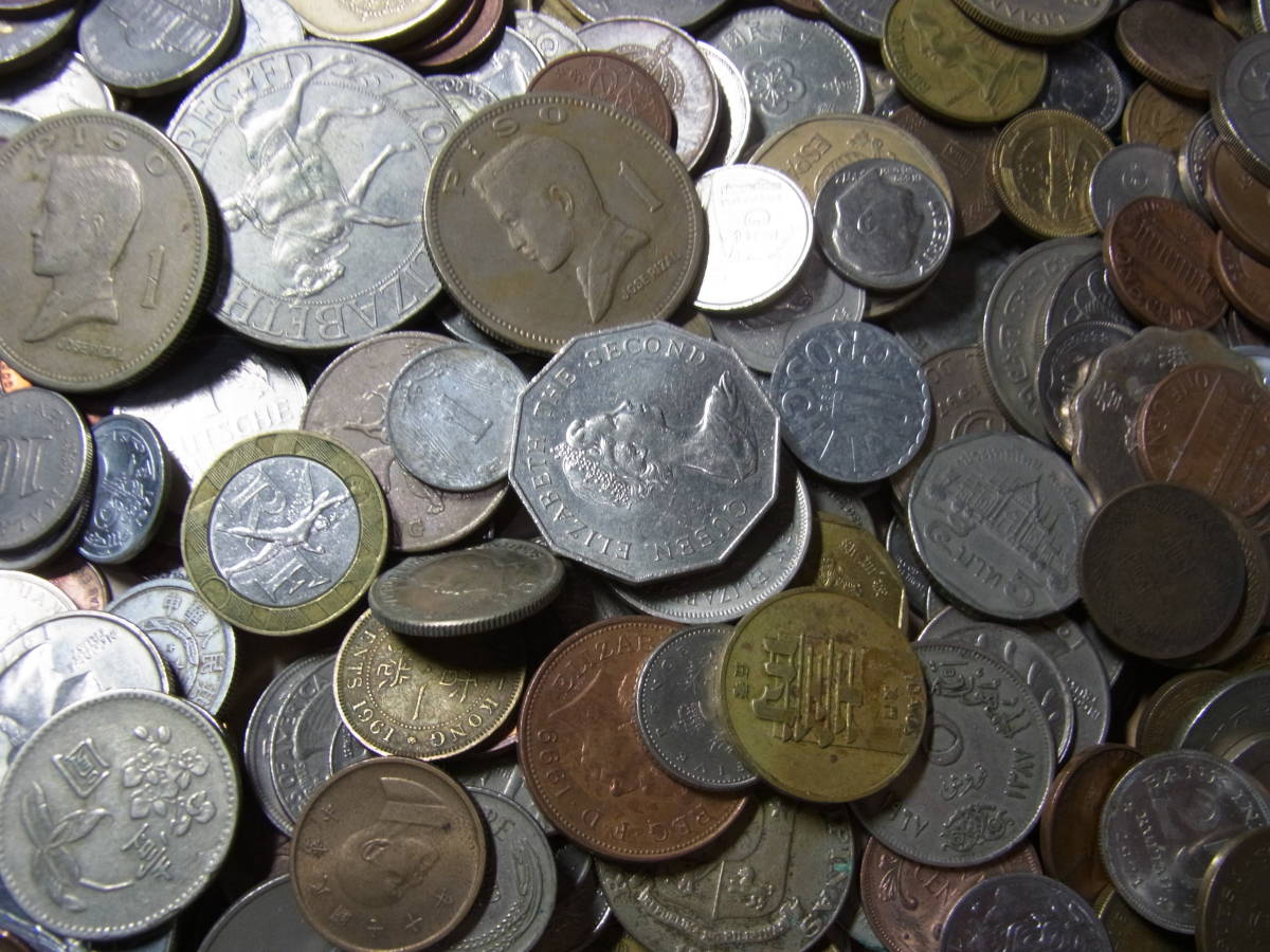 外国まとめ　約3kg　外貨　外国　硬貨　まとめ売　大量 外国まとめ 約3kg 外貨 外国 硬貨 まとめ売 大量 外国コインいろいろ