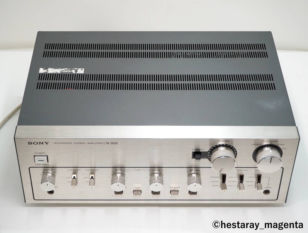 ☆ 【整備・レストア済、美品】 SONY TA-3650 プリメインアンプ 70年代
