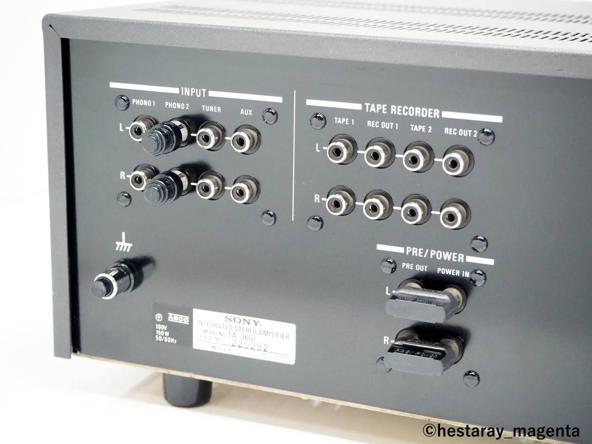☆ 【整備・レストア済、美品】 SONY TA-3650 プリメインアンプ 70年代
