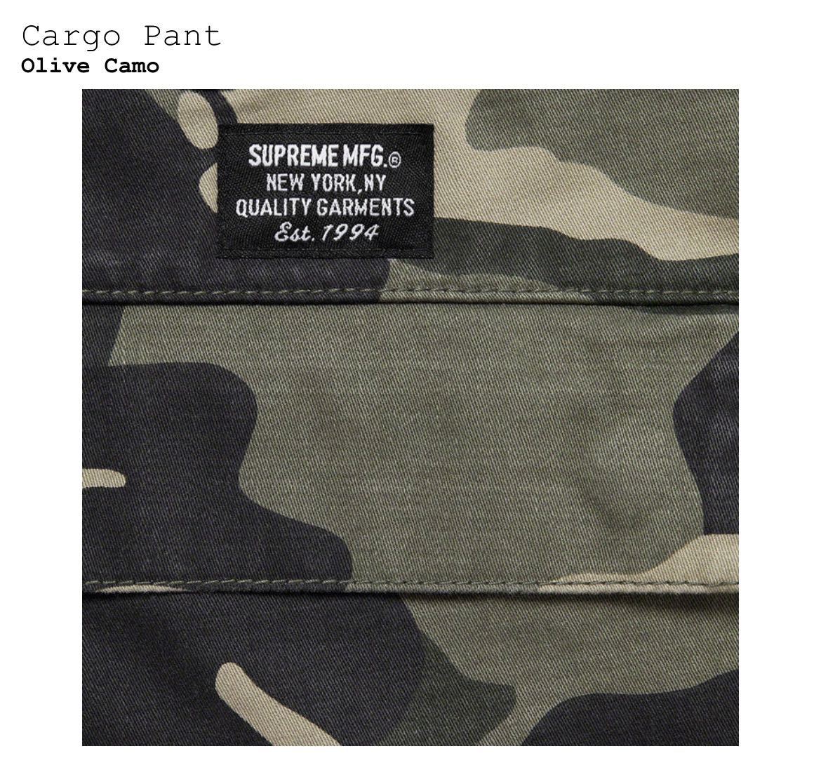 23SS Supreme CARGO PANT シュプリーム コットン カーゴ パンツ CAMO 