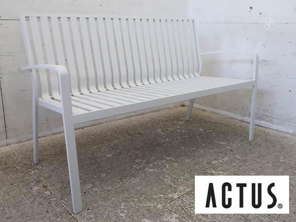 ■P926■展示品■アクタス/ACTUS■LUNA/ルナベンチ■ガーデンファニチャー■アルミ製■2人掛けソファ■モダン■