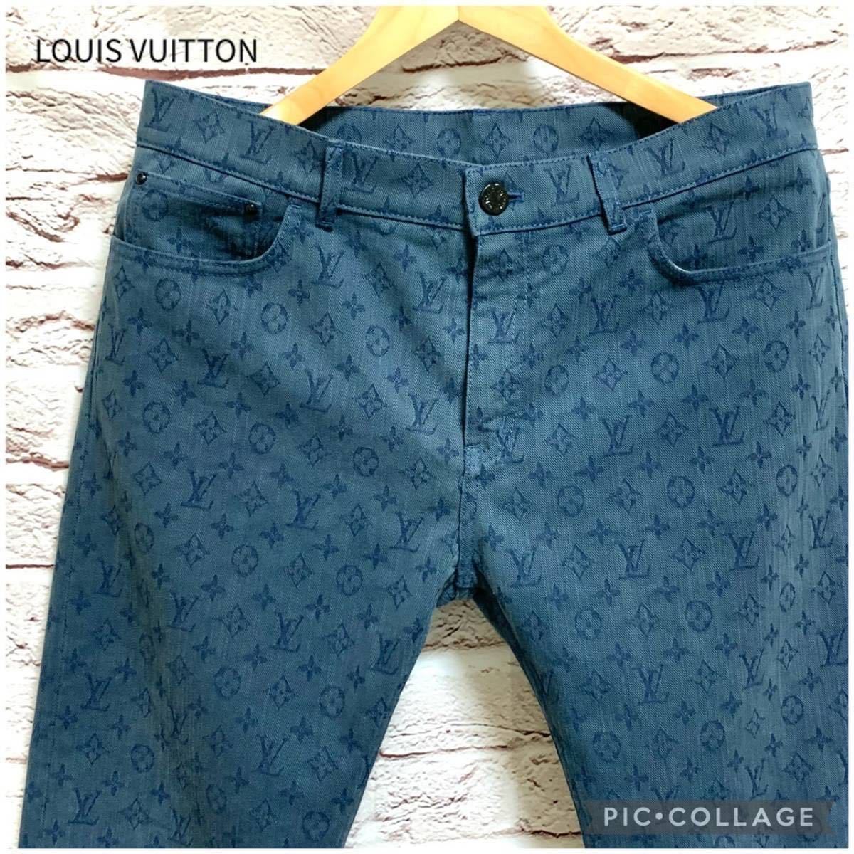 人気商品！】LOUIS VUITTON ルイヴィトン モノグラム柄デニムパンツ