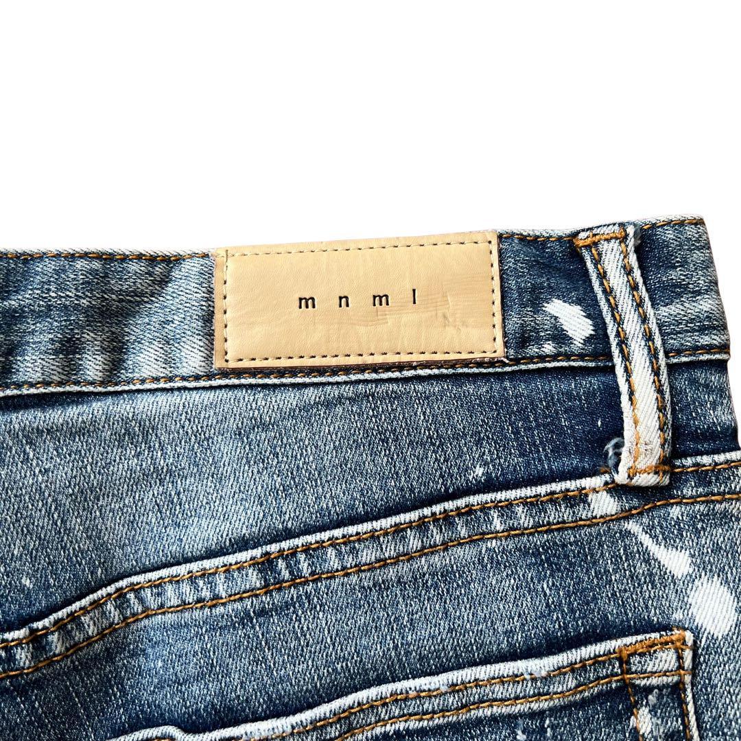 ミニマル mnml ブリーチ加工 スキニー デニムパンツ