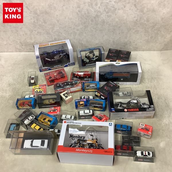 1円〜 訳あり アオシマ他 1/12等 ホンダ モンキー 125 バナナイエロー、チョロQ RX-8 他