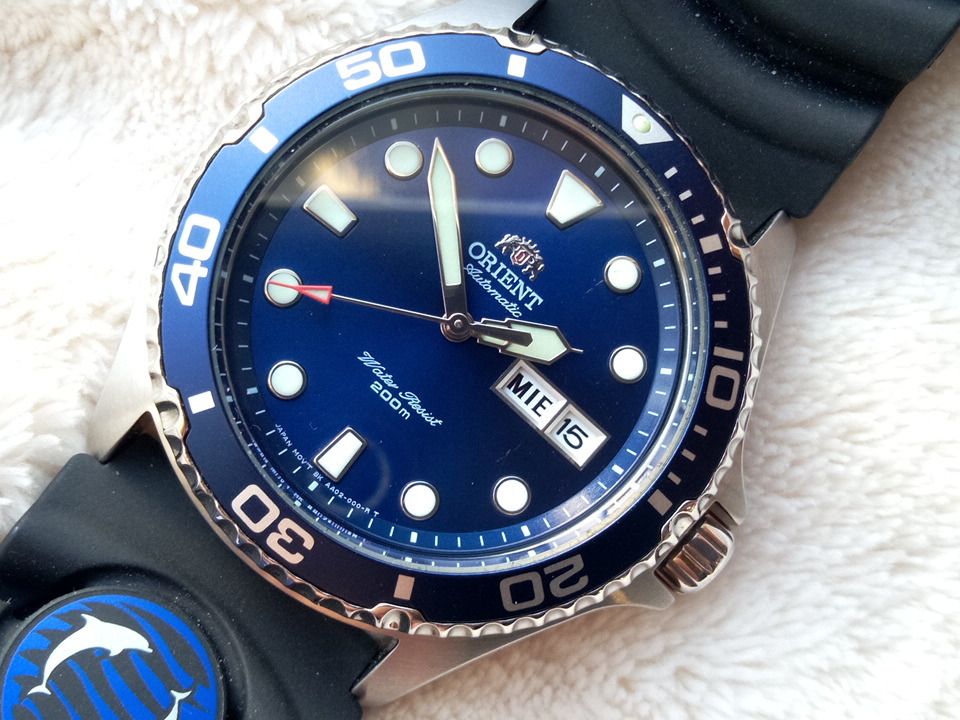 美品　ORIENT　オリエント　レイ2　自動巻きダイバー　メンズ　ネイビー