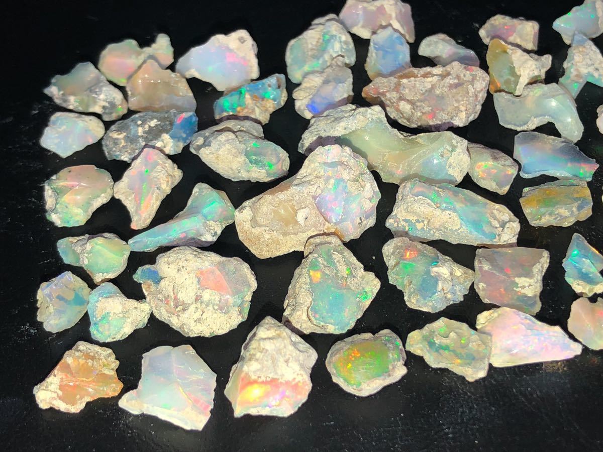 ☆エチオピアンオパール ラフ 原石☆ 約190ct 鉱物標本 エチオピア産