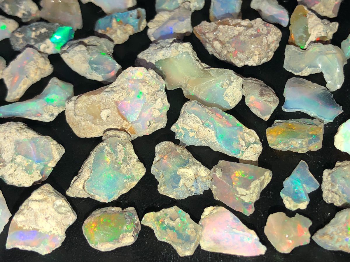 ☆エチオピアンオパール ラフ 原石☆ 約190ct 鉱物標本 エチオピア産