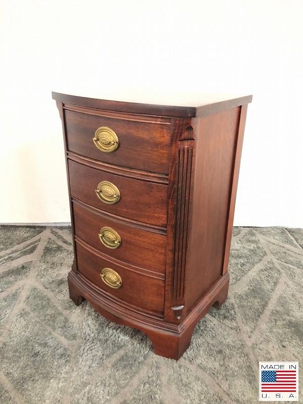 【アメリカ家具】☆DREXEL ドレクセルヘリテイジ 引き出し付きナイトテーブル ミッドセンチュリーモダン 電話台 米軍放出品(160)BD14AM-4-W