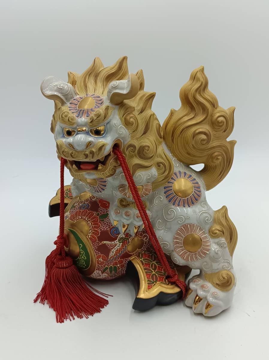  獅子 白獅子 小槌獅子 九谷焼 魔除け 高さ約30cm(その他)｜売買されたオークション情報、yahooの商品情報をアーカイブ公開 - オークファン 九谷