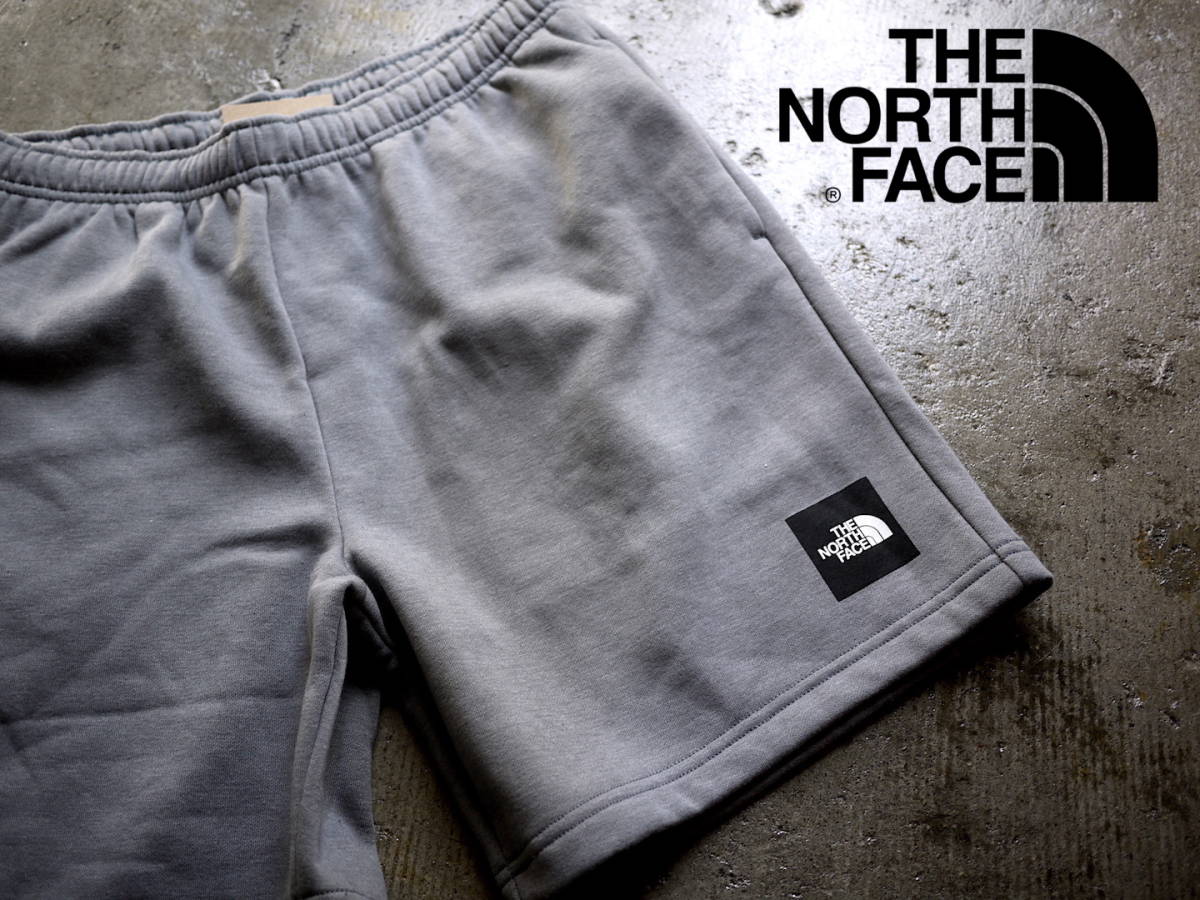 2023最新モデル 新品 S/ノースフェイス ボックスロゴ スウェット ショーツ / ショートパンツ THE NORTH FACE NEVER STOP SHORT グレー / 4