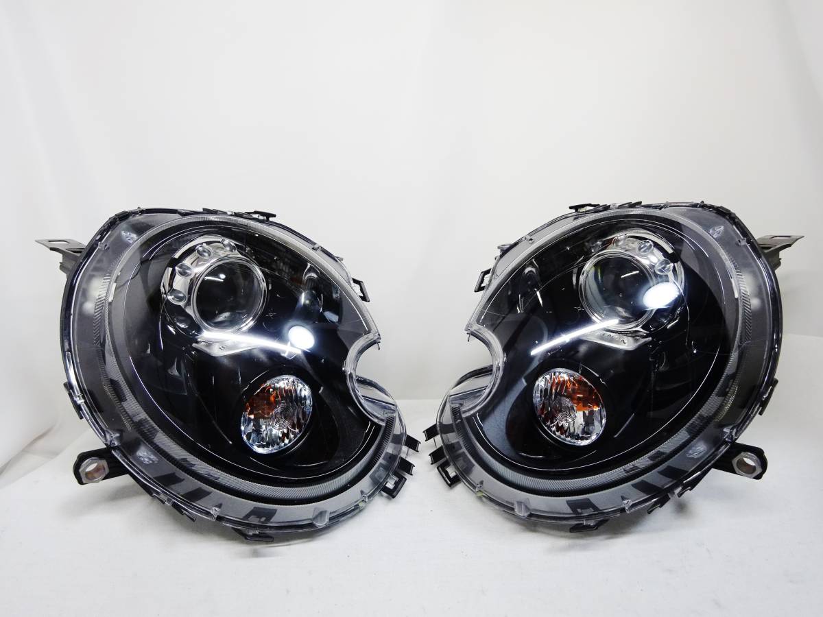 美品 程度良好 純正 R56 ミニクーパー カムデン ヘッドライト ヘッドランプ ブラック 左右 0 301 225 679 / 0 301 225 680