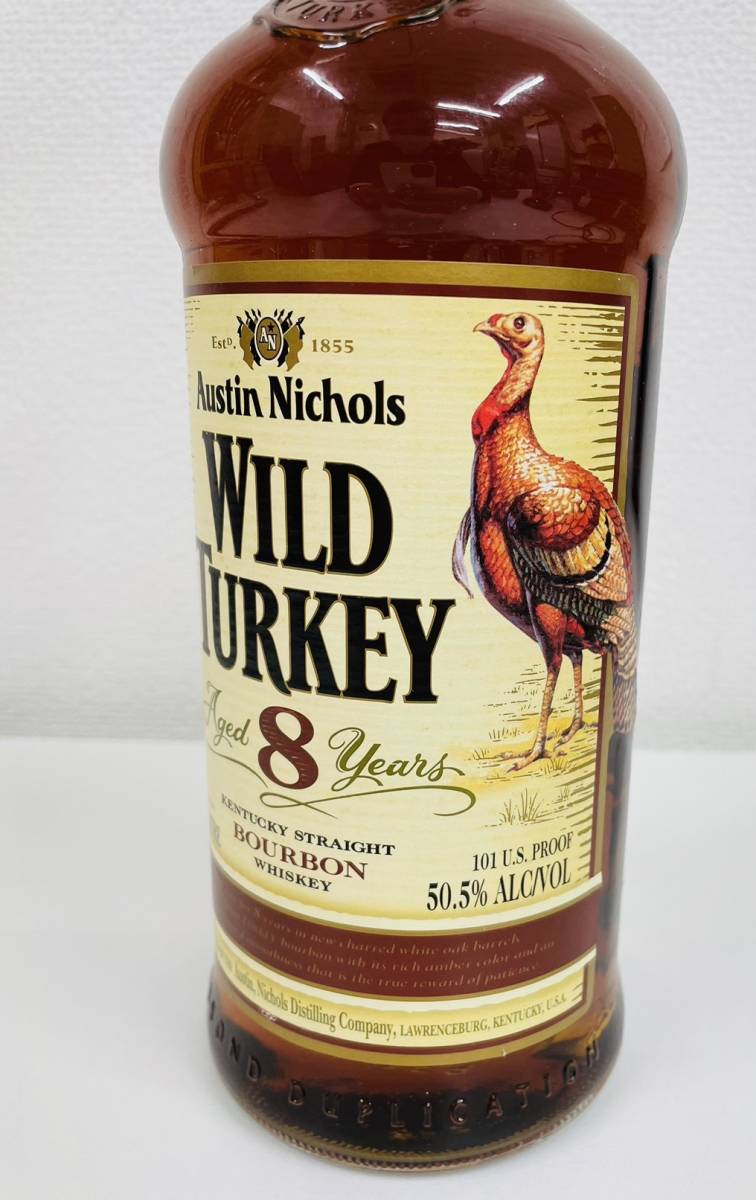 古酒・未開栓WILD TURKEY ワイルドターキー 8年 旧ボトル 1000ml 101
