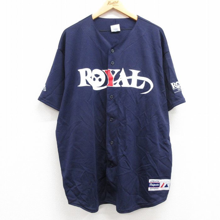 【新品，セール】 XL/古着 マジェスティック 半袖 ベースボール シャツ メンズ 90s ロイヤルシボレー 大きいサイズ 紺 ネイビー spe 23apr26 トップス(XLサイズ以上)｜売買されたオークション情報、yahooの商品情報 半袖シャツ一般